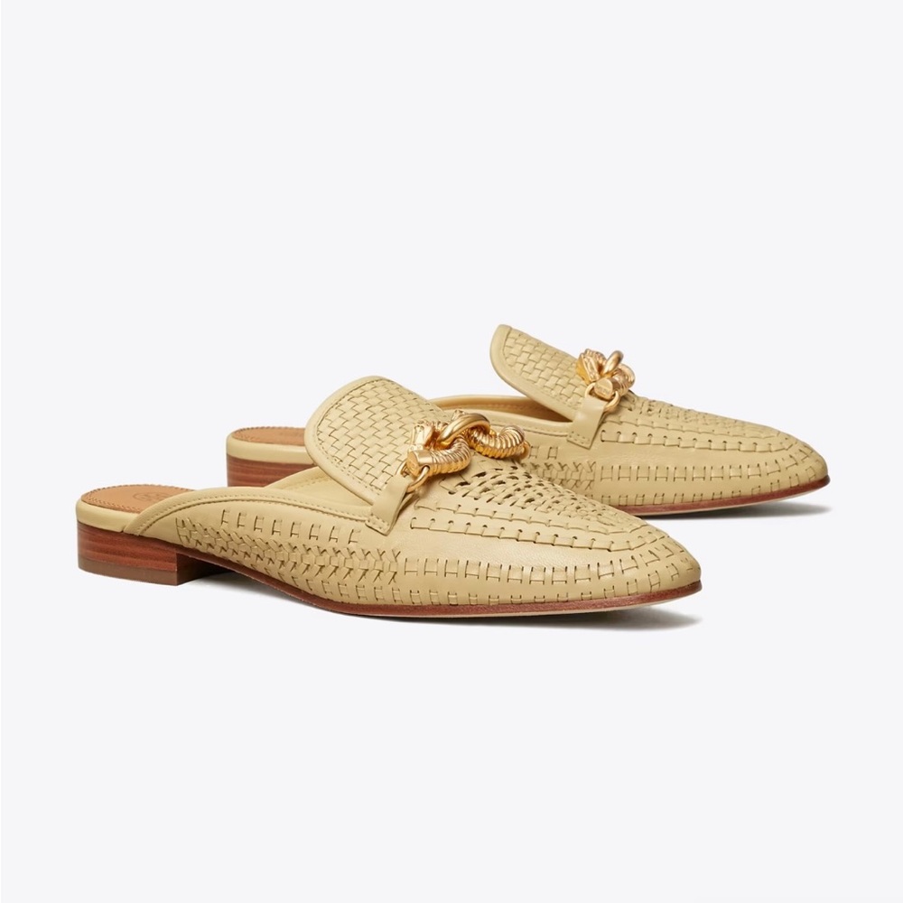 NEW Tory Burch JESSA WOVEN BACKLESS LOAFER women size 7